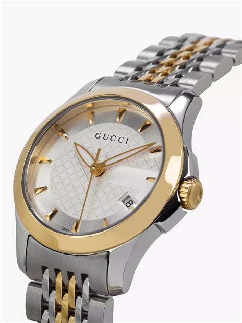 gucci watch silver and gold